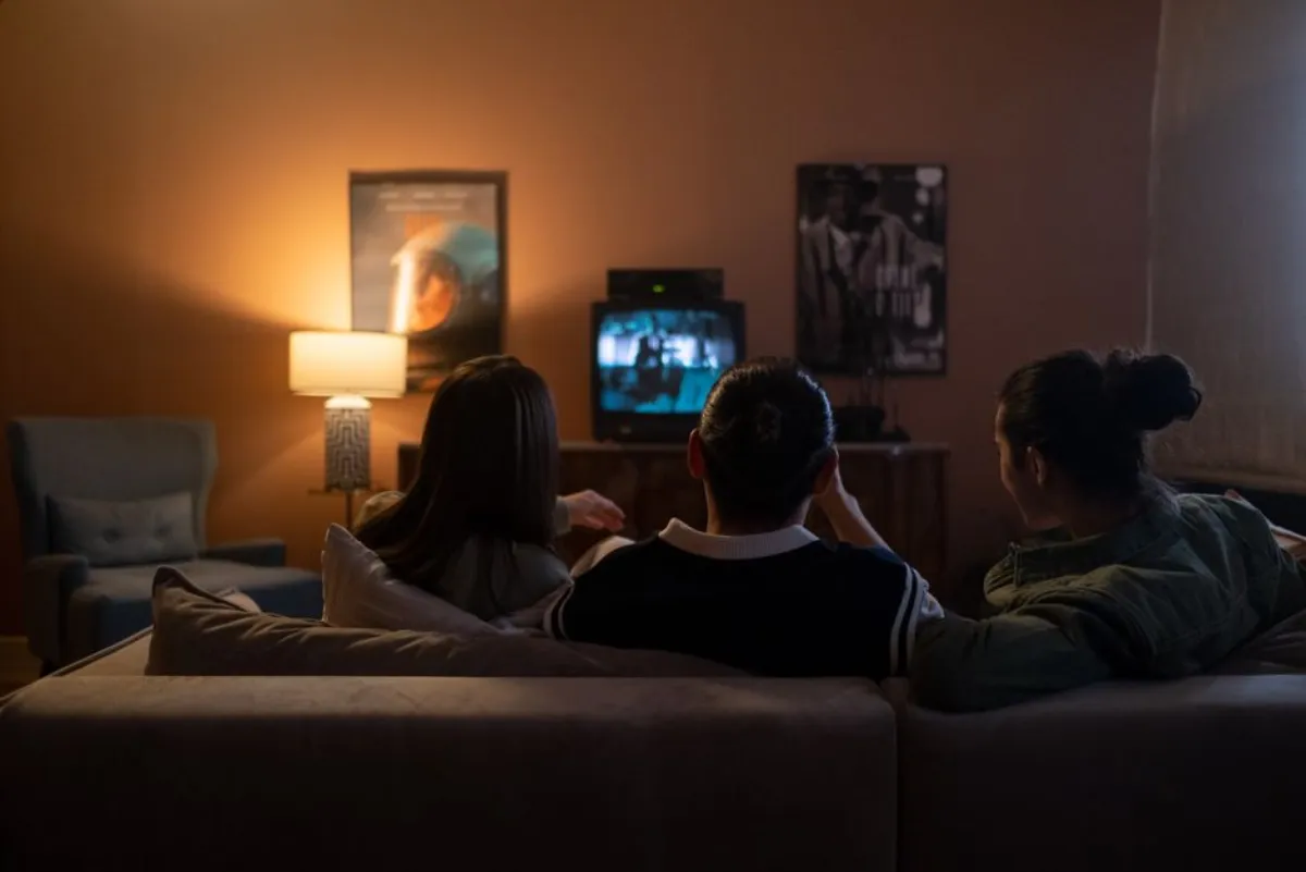 watching tv